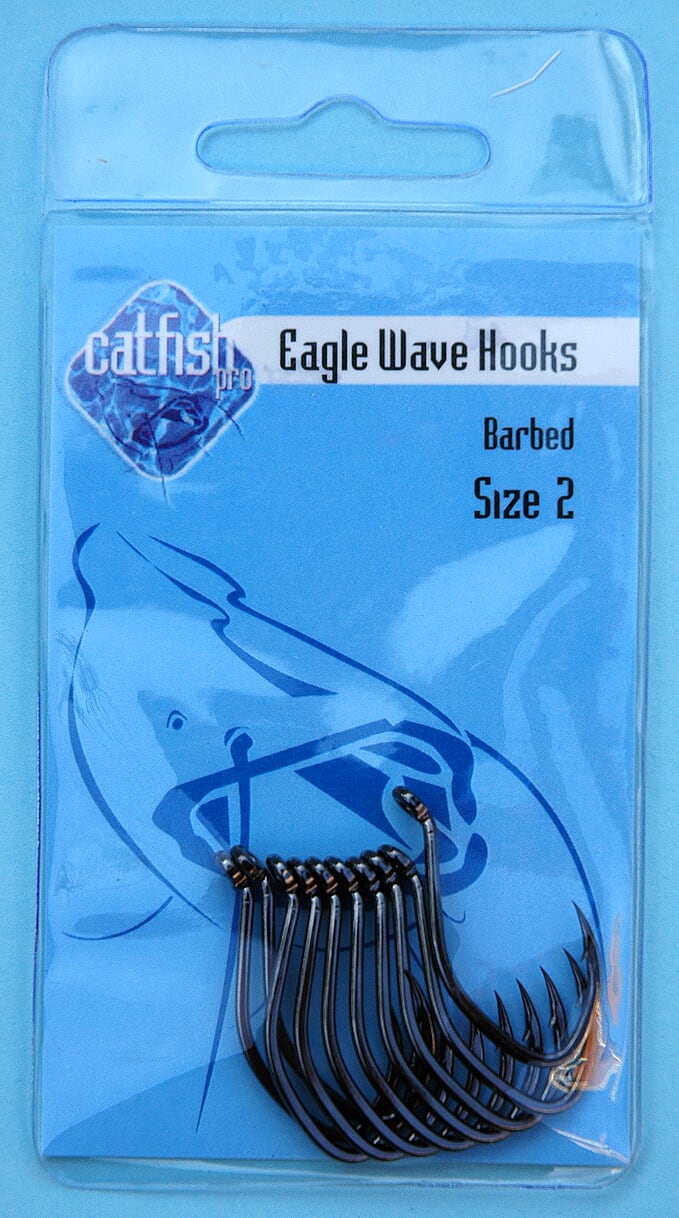 Maruto Eagle Wave Hook Size 6 to Size 10/0 (Barbed) – Catfish-Pro Ltd