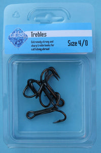 Extra Strong Trebles Size 4/0 - 5/0 (Barbed)